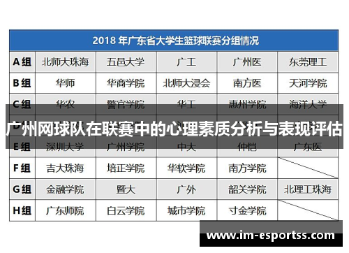 广州网球队在联赛中的心理素质分析与表现评估